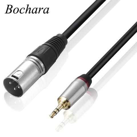 Bochara-Conector estéreo de 3,5mm, macho a XLR macho, Cable blindado para micrófono de 1,8 m, 3m, 5m, 10m ► Foto 1/6