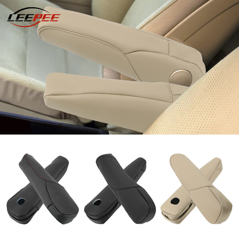 LEEPEE-Reposabrazos de cuero de microfibra para coche, accesorio de decoración fácil de instalar, para Honda CRV 2007 2008 2009 ► Foto 1/6