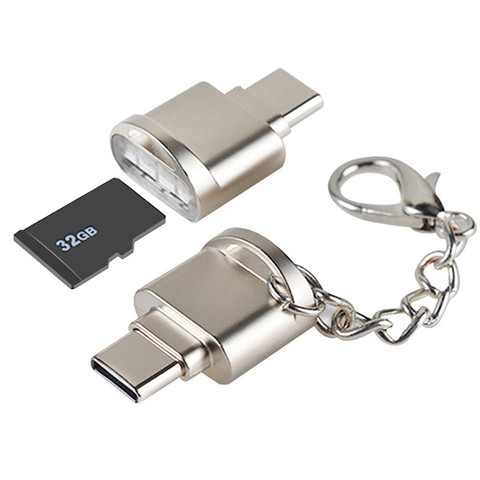 Lector de tarjetas portátil USB 3,1 tipo C, USB-C, TF, microSD, OTG, Adaptador tipo C, lector de tarjetas de memoria para Samsung, Macbook, Huawei y LeTV, 1 unidad ► Foto 1/6