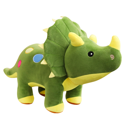 Dinosaurio de peluche Triceratops de 40-120cm para niños, juguete de peluche de pie de dibujos animados, rosa, azul, verde, suave, regalo de cumpleaños ► Foto 1/6