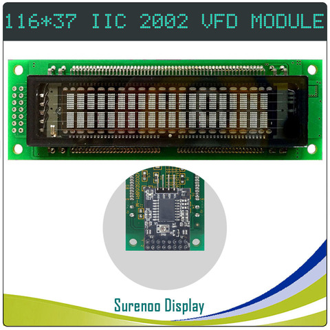 Panel de módulo LCD para Arduino, tamaño estándar 116x37MM 2002 20X2 202 Serial IIC I2C VFD ► Foto 1/3