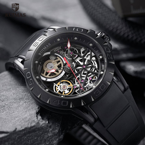 MEGIR & RUIMAS-Reloj de pulsera deportivo para hombre, de silicona, automático, mecánico, militar, resistente al agua, de marca superior de lujo ► Foto 1/6