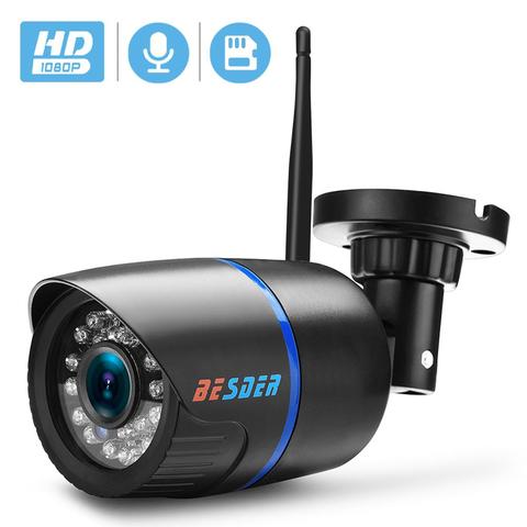 BESDER Audio 720 p 1080 p Wireless Ip CCTV cámara de seguridad negro Waterptoof Onvif cámara de vigilancia con ranura para tarjeta SD camHi P2P ► Foto 1/6