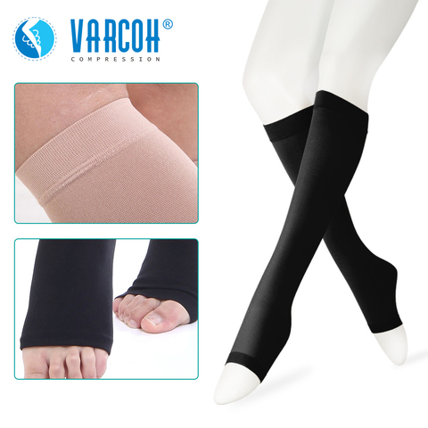 Calcetines médicos de compresión para hombre y mujer, calcetín atlético y médico para correr, volar, viajar, venas varicosas, 30-40mm Hg ► Foto 1/6