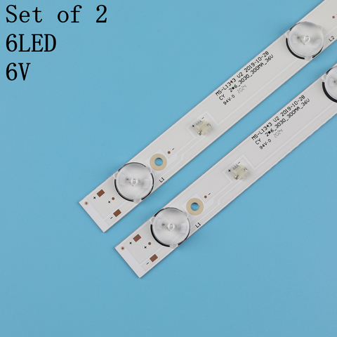 Nuevo 2 uds 6LED tira de LED para iluminación trasera para 32 pulgadas JL.D32061330-081AS-M FZD-03 E348124 MS-L1343 L2202 L1074 V2 2-6-3030-300MA-36V ► Foto 1/6