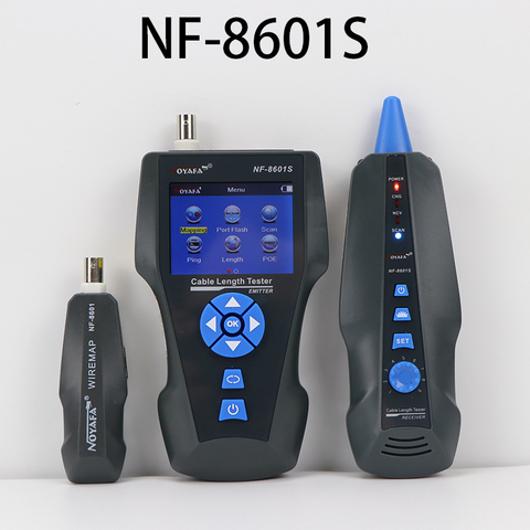 NOYAFA NF-8601S probador TDR Tester de Cable de red rastreador RJ45 RJ11 lan cable longitud teléfono Tracker + POE + PING + detector de tensión ► Foto 1/6