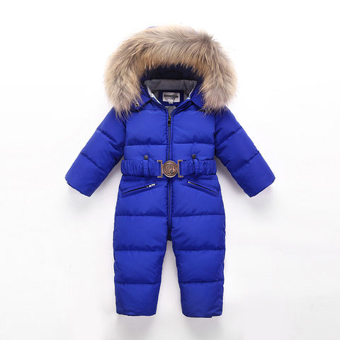 -30 ruso de nieve de invierno para 2022 bebé niño chaqueta de pato 80% al aire libre ropa infantil niña escalada para niños mono 2 ~ 6 y ► Foto 1/6