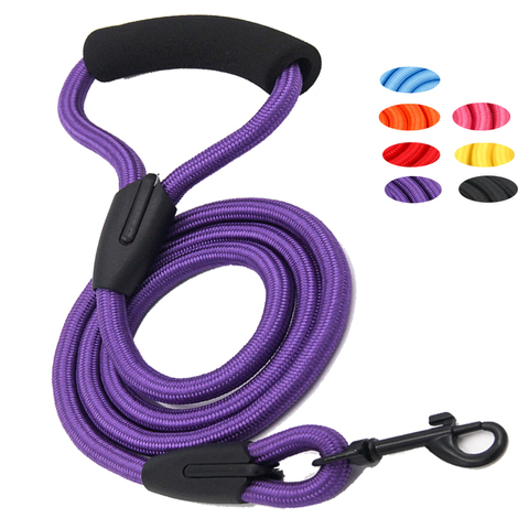 Correa de nailon de 3 tamaños para perros y gatos, accesorio para correr o caminar, disponible en 7 colores, correas para mascotas grandes y pequeñas ► Foto 1/6