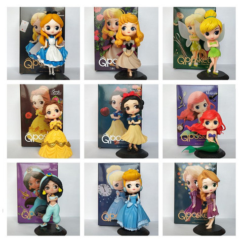 Figuras de Princesas de Disney para niñas, modelo de Blancanieves, Alicia, arena, jazmín, Bella Durmiente, modelo Q, juguetes para decoración de tartas, regalo ► Foto 1/5