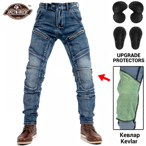 Pantalones vaqueros de motorista para hombre, pantalones de motorista vestibles, con protección CE ► Foto 1/6