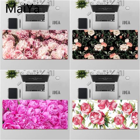 Maiya de calidad superior elegante Rosa flor peonia morada ratones Gaming para portátil ratón envío gratis ratón Pad de escritorio Mat ► Foto 1/6