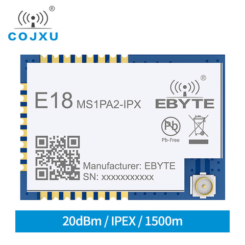 ZigBee CC2530 Module 2.4GHz Mesh Network 20dBm PA LNA 2.4G IoT SMD IPEX SoC Wireless Transceiver Module E18-MS1PA2-IPX ► Foto 1/6