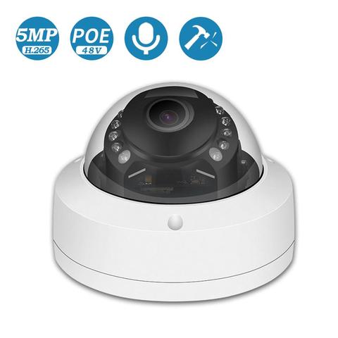 BESDER-cámara IP con cable de 5MP, Ultra HD H.265, domo de seguridad del hogar, CCTV, vigilancia, detección de movimiento, a prueba de vandalismo, ONVIF 2,0 ► Foto 1/6