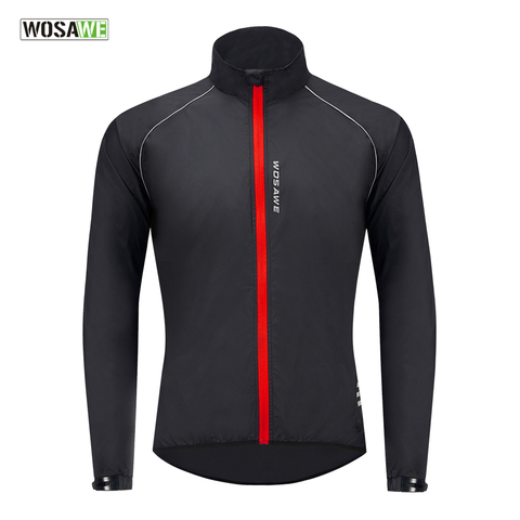 WOSAWE-Chaqueta de ciclismo portátil reflectante, resistente al viento, impermeable, para bicicleta de montaña, para correr, cazadora de bicicleta ► Foto 1/6