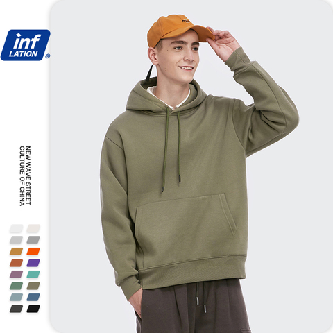 Colección de invierno inflado 2022 Sudadera con capucha de lana gruesa para parejas Color sólido ajuste grueso suelto sudaderas de terciopelo para mujeres 167W17 ► Foto 1/6