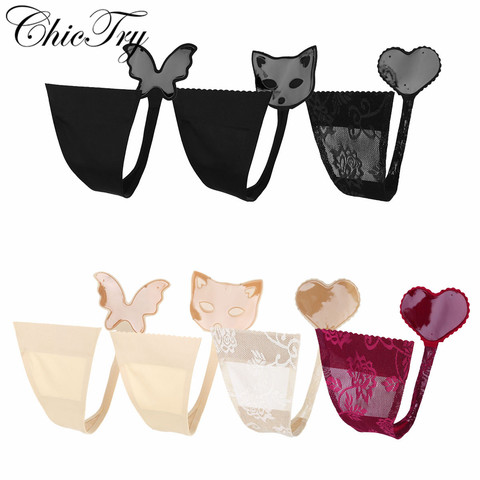 ChicTry-Tanga para mujer, Sexy, estilo C, Invisible, sin bragas, autoadhesiva, sin tirantes, lencería, ropa interior ► Foto 1/6