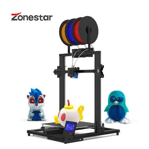 ZONESTAR Color FDM de gran tamaño 3 extrusoras 3-en-1-mezcla de Color de alta precisión resolución fácil de instalar 3D DIY Kit de impresora de Z8T ► Foto 1/5