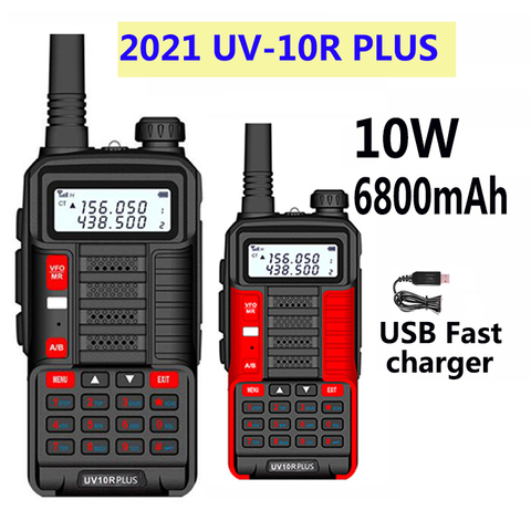 Baofeng-transmisor de Radio bidireccional Uv-10R Plus, equipo de comunicación Cb para coche, Walkie Talkie profesional de largo alcance, 2 uds. ► Foto 1/6