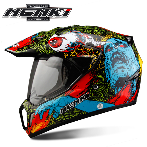 Casco de Moto NENKI para hombre, máscara completa para Motocross, aventura, descenso, DH, ATV, carreras, DOT ► Foto 1/6