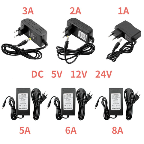 Fuente de alimentación conmutada de 5V, 12V, 24 V, 1A, 2A, 3A, 5A, 6A, 8A, 220V a 5V, 12V, 24 V, fuente de alimentación de 220V a 5, 12 y 24 V ► Foto 1/6