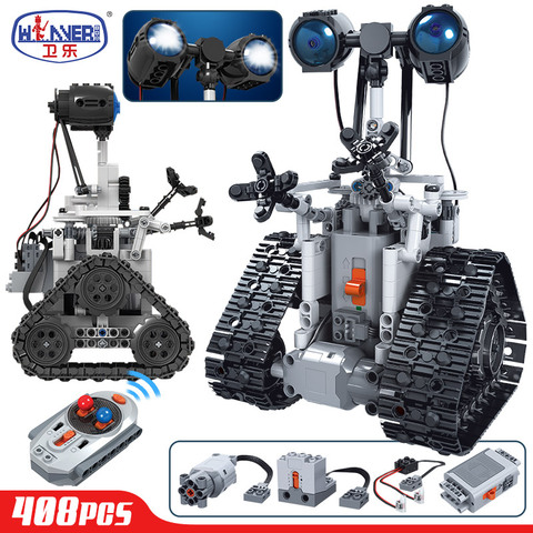 ERBO-Robot eléctrico de bloques de construcción con Control remoto para niños, juguete técnico de bloques de construcción con Control remoto ► Foto 1/6