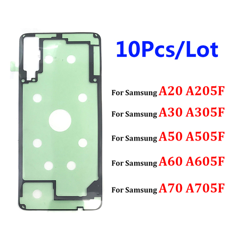 10 unids/lote, cubierta trasera de la batería pegatina de la puerta adhesivo cinta de pegamento para Samsung A20 A205F A30 A305F A50 A505F A60 A605F A70 A705F ► Foto 1/3