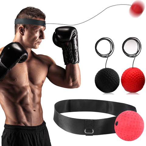 Bola de boxeo para golpear la cabeza, pelota para golpear, Fitness, entrenador, diadema, reflejos de boxeo, Speedball, pelota de boxeo, entrenamiento de velocidad ► Foto 1/6