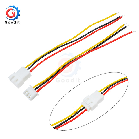 10 pares 10cm 15cm 30cm de largo cable macho a hembra adaptador de conector JST SM 2 pines 3 pines macho espacio 3MM 2,54 MM para la luz de tira llevada ► Foto 1/6