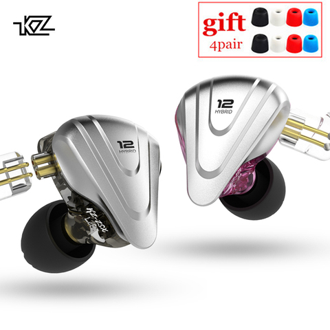 KZ ZSX auriculares de Metal 5BA + 1DD 12 unidades auriculares internos híbridos auriculares de Metal de alta fidelidad auriculares con graves HIFI de deporte musical zs10 pro zsn ► Foto 1/6