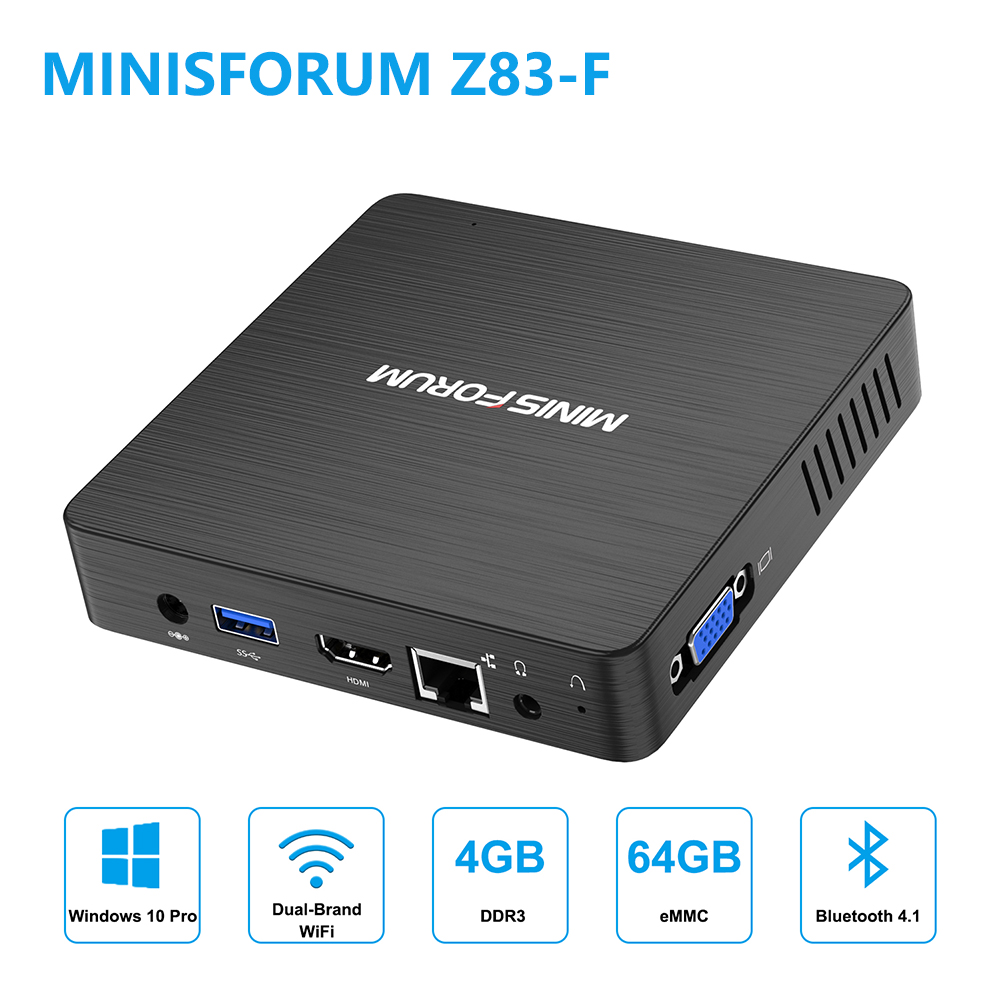MINISFORUM Z83F Windows 10 Pro Mini PC Intel átomo x5Z8350 4GB 64GB
