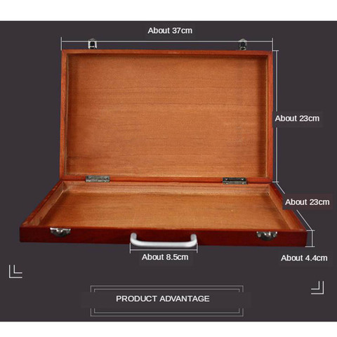 Caja de madera portátil para almacenamiento de joyas, organizador de dibujo artístico, Caja de almacenamiento para manualidades, estuche de almacenamiento para escritorio ► Foto 1/6