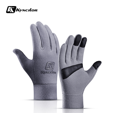 Kyncilor-Guantes Térmicos de invierno para esquiar, resistentes al viento, calentador de dedo completo para pantalla táctil, transpirables, de terciopelo, para motocicletas ► Foto 1/6