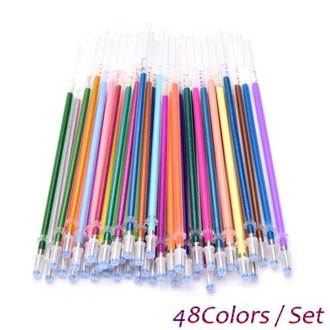 12, 24, 36, 48 colores un conjunto flash pluma del gel del bolígrafo Subrayadores recarga color shinning recargas pintura bolígrafo ► Foto 1/1