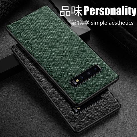 Funda de piel sintética para Samsung Galaxy S10 5G Plus S10E, protector de TPU para el borde, protección perfecta, alta calidad ► Foto 1/6