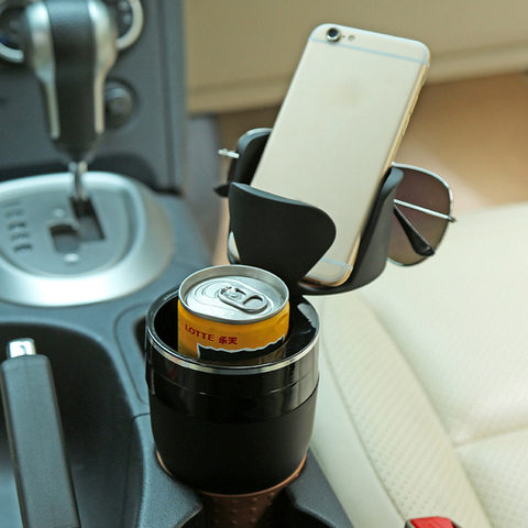 Soporte multifunción para botella de beber de coche, soporte para vasos, gafas de sol, organizador de teléfono, almacenamiento, accesorios interiores de coche ► Foto 1/6