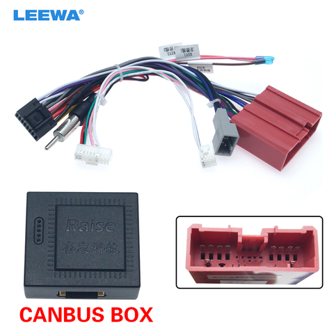 LEEWA coche 16pin Radio Estéreo Adaptador de Cable de alimentación con caja de Canbus arnés de cableado para Mazda 3(08-12)/5/(08-15)/6(07-12)/8/CX-7 ► Foto 1/6