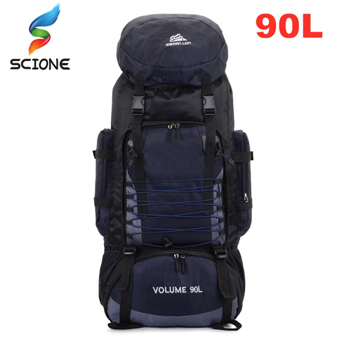 Mochila de gran capacidad para exteriores de 90L, resistente al agua, para montañismo, Camping, senderismo, bolsa deportiva de viaje ► Foto 1/6