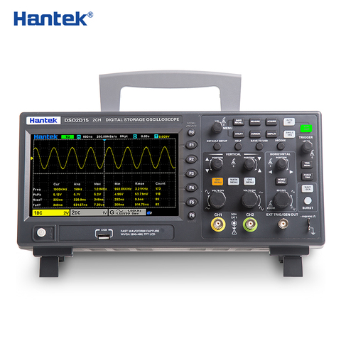 Hantek-osciloscopio Digital de doble canal, osciloscopio económico, DSO2C10, 100MHZ, ancho de banda, portátil, con fuente de señal ► Foto 1/6
