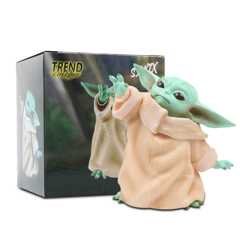 Figuras de acción de Star Wars de 8cm, colección de bebé Yoda mandaloriano, juguete de PVC, decoración de coche, muñeco para niños, regalo de Navidad ► Foto 1/5