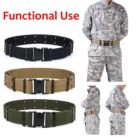 Cinturón de tela para hombre, cinturón de nailon táctico militar para deportes al aire libre, Lumbar, soporte de cintura, Fitness, # T1P ► Foto 1/5