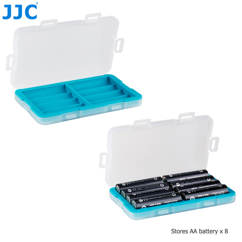 Carcasa de batería de silicona JJC, funda de caja de almacenamiento para contenedor de baterías 8 AA o 14500, caja tipo organizador ► Foto 1/6