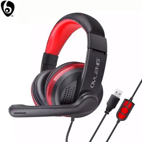 OVLENG GT91 juegos por cable auriculares E-deportes con micrófono estéreo Bass HiFi auriculares para PS4 PC ordenador portátil auricular Gamer ► Foto 1/6