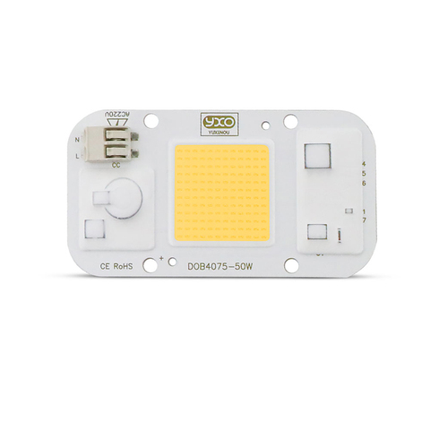 YXO YUXINOU DOB LED COB Chip 50 W 40 W 30 W 20 W 10 W AC 220 V No necesita controlador IC inteligente bombilla lámpara para DIY LED foco reflector ► Foto 1/6