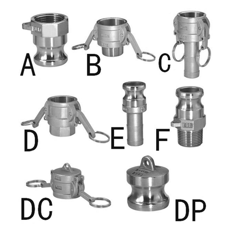 Adaptador de ajuste de Camlock Homebrew de acero inoxidable, 1/2, 3/4, 1/4, 1-304, MPT, FPT, Barb, desconexión rápida para accesorios de bombas de manguera ► Foto 1/6