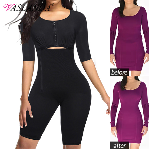 Moldeador de talla grande para mujer, prenda modeladora de cuerpo completo para quemar grasa, Body adelgazante, entrenador de cintura para recuperación posparto, ropa interior para pérdida de peso ► Foto 1/6