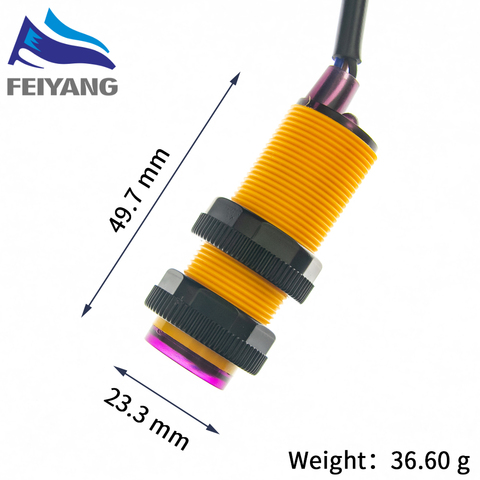 Sensor fotoeléctrico para evitar obstáculos por infrarrojos, interruptor de proximidad, rango de detección ajustable de 3-80cm, E18-D80NK ► Foto 1/6