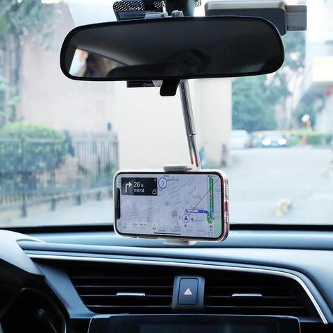 Soporte de teléfono para espejo retrovisor de coche, ajustable, para iPhone 12, asiento GPS, teléfono inteligente, novedad de 2022 ► Foto 1/6