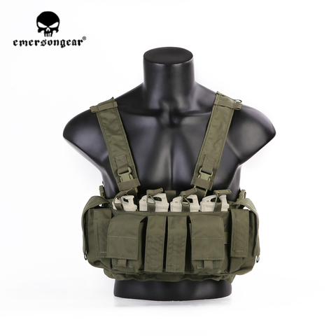 Emersongear Emerson MF táctica estilo pecho plataforma UW Gen IV caza chaleco arnés Split frontal portador CS equipo militar Ranger verde ► Foto 1/6