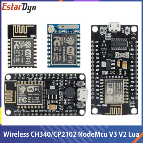 Módulo inalámbrico CH340/CP2102 NodeMcu V3 V2 Lua, WIFI, Internet de las cosas, placa de desarrollo basada en ESP8266 ESP-12E con antena de PCB ► Foto 1/6