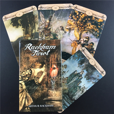 Rackham-cartas de Tarot, versión en inglés, divertido, oráculo, PDF, guía, adivinación, cartas de juegos de mesa ► Foto 1/6